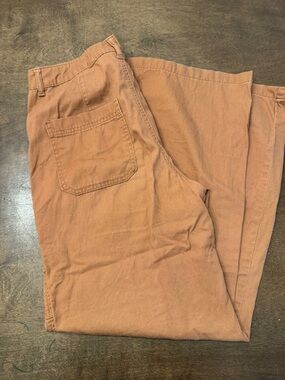 Happily Grey Wide Leg Terracotta Color Cotton Pant